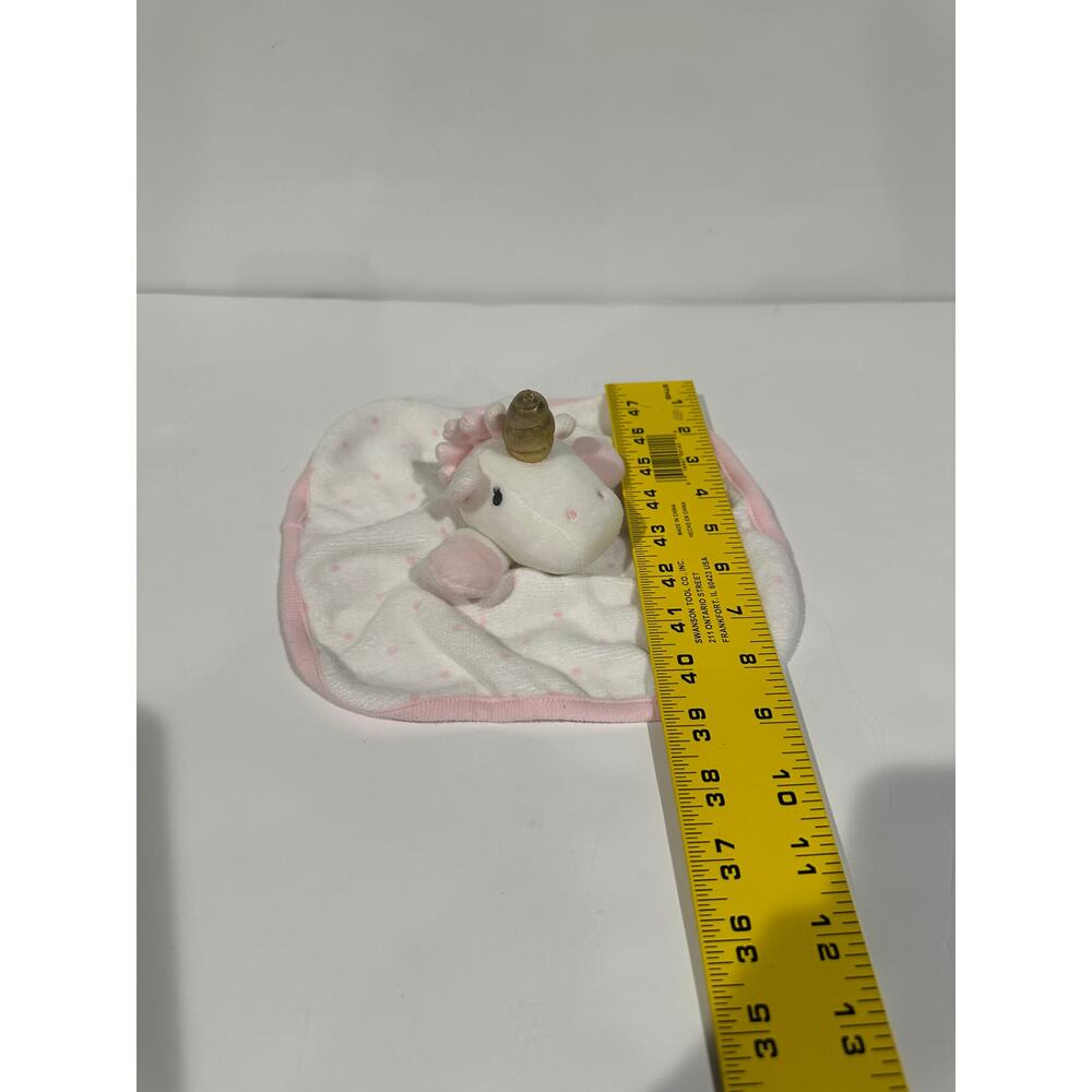 Cloud Island Target Unicorn Baby Lovey Pink White Plush Toy Mini Terry Cloth - Picture 5 of 7